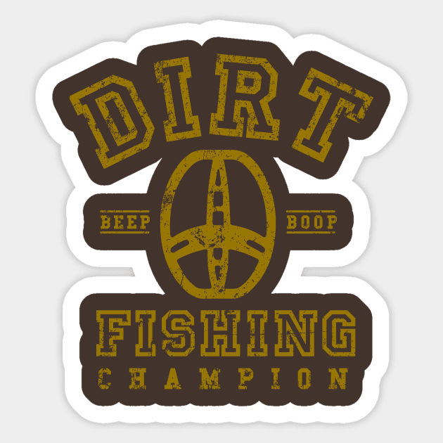 Dirt Fishing Sticker by MindsparkCreative